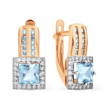 Серьги с топазами и фианитами (Т147028891)