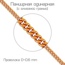 Цепочка из красного золота арт.&nbsp;ЦПН10112060 (ЦПН10112060)
