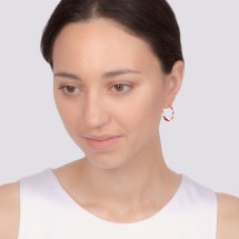 Серьги конго из красного золота (Т100625816)