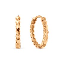 Серьги конго из красного золота, 15 мм арт.&nbsp;Т100629455 (Т100629455)