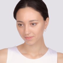 Серьги конго из красного золота, 15 мм арт.&nbsp;Т100621261 (Т100621261)