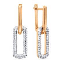 Серьги с фианитами арт.&nbsp;Т14702В036 (Т14702В036)