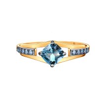 Кольцо с топазом и фианитами арт.&nbsp;Т14701А045-04 (Т14701А045-04)