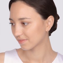 Серьги конго из красного золота, 15 мм арт.&nbsp;Т100621261 (Т100621261)