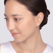 Серьги конго из красного золота, 15 мм арт. Т100021201 (Т100021201)