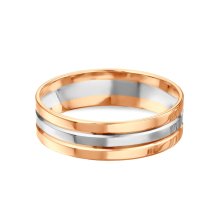 Кольцо обручальное из разных цветов золота, 5 мм арт. Т130619022 (Т130619022)