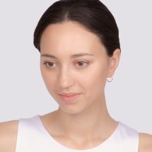 Серьги конго из красного золота, 15 мм арт. Т100021201 (Т100021201)