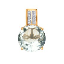 Подвеска с аметистом и бриллиантами (Т146035889)