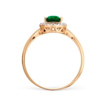 Кольцо с изумрудом и бриллиантами (Т14601А391)