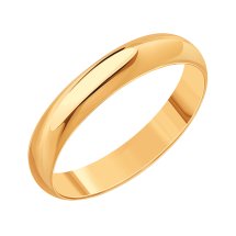 Кольцо обручальное из красного золота, 4 мм арт.&nbsp;Т10001016 (Т10001016)