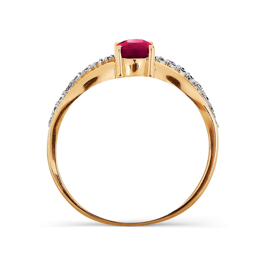 Кольцо с рубином и бриллиантами (арт. Т141011810)