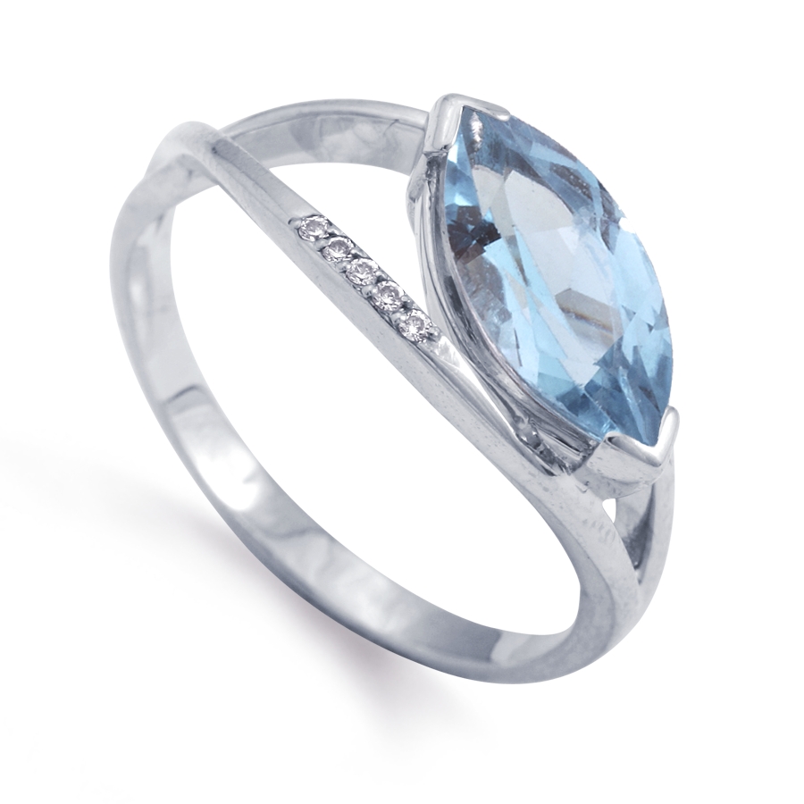 Кольцо с топазом и фианитами (арт. Т303011988)