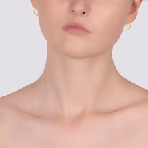 Серьги конго из красного золота, 10 мм арт.&nbsp;Т100021200 (Т100021200)