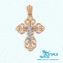 Крестик из красного золота арт.&nbsp;Т13006289 (Т13006289)