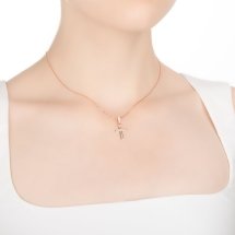 Крестик из красного золота арт.&nbsp;Т13006308 (Т13006308)