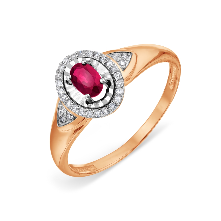 Кольцо с рубином и бриллиантами (арт. Т146618598)