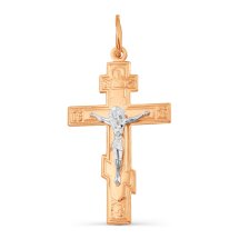 Крестик из красного золота арт.&nbsp;Т13006095 (Т13006095)
