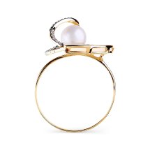 Кольцо с жемчугом, перламутром и фианитами (Т148014887)