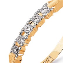 Кольцо обручальное с бриллиантами, 3 мм арт. Т141613713 (Т141613713)