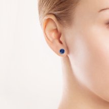 Серьги с сапфирами и бриллиантами арт. Т301027089 (Т301027089)