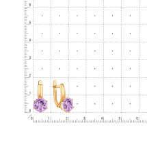 Серьги с аметистами арт. Т10102В505 (Т10102В505)