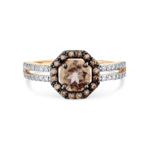 Кольцо с раухтопазами и фианитами (Т14701А930)