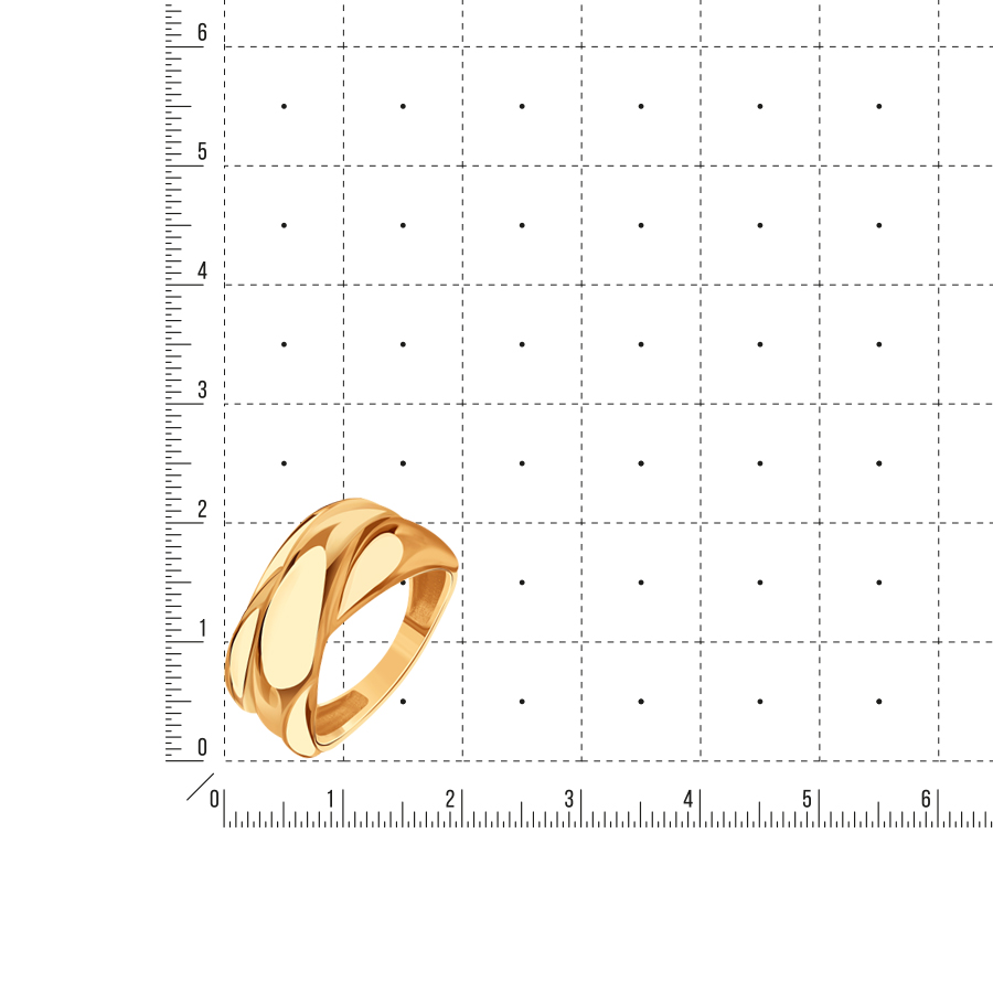 Кольцо из красного золота (арт. Т10001Б418)