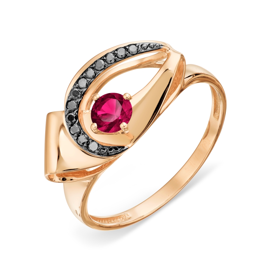 Кольцо с рубином и бриллиантами (арт. Т11101А705)