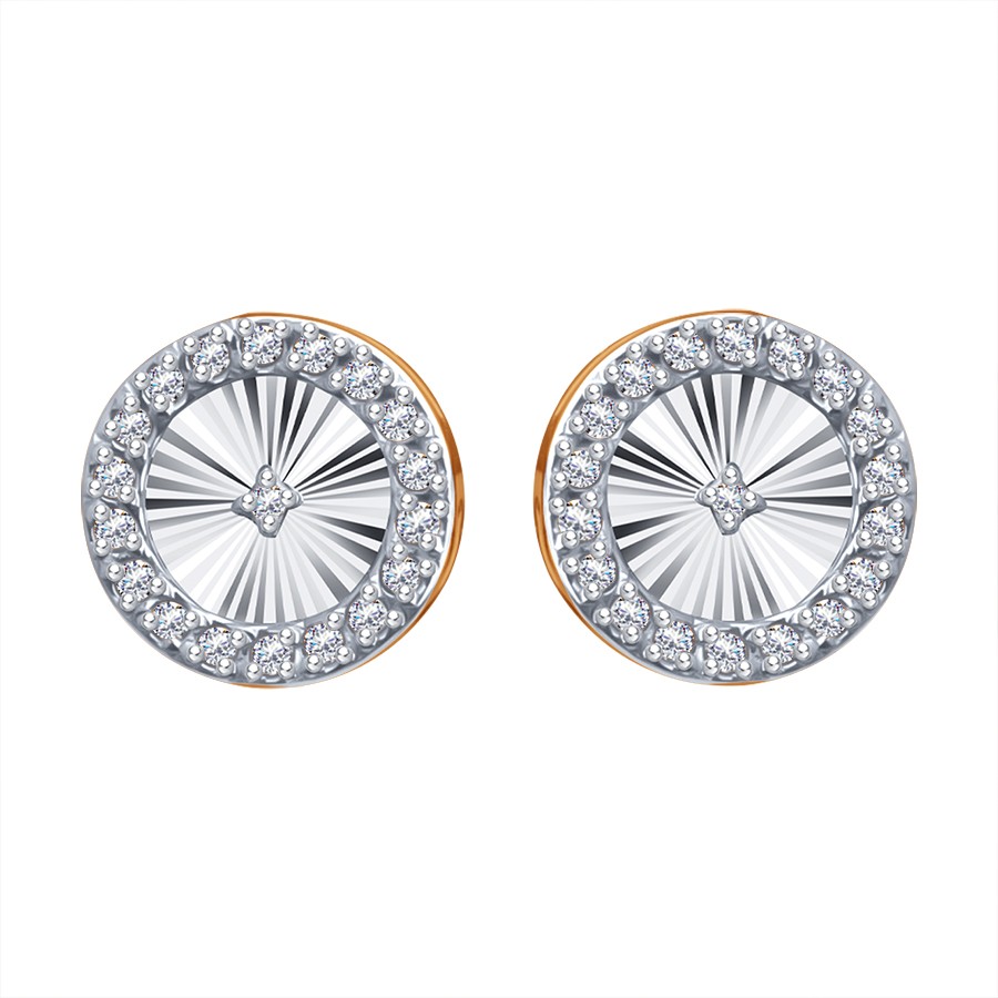 Серьги с бриллиантами (арт. Т14162Г563)