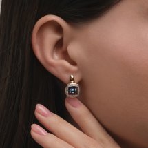 Серьги с сапфирами и бриллиантами арт. Т14102В525 (Т14102В525)