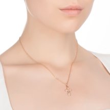 Крестик из красного золота арт. Т13006313 (Т13006313)