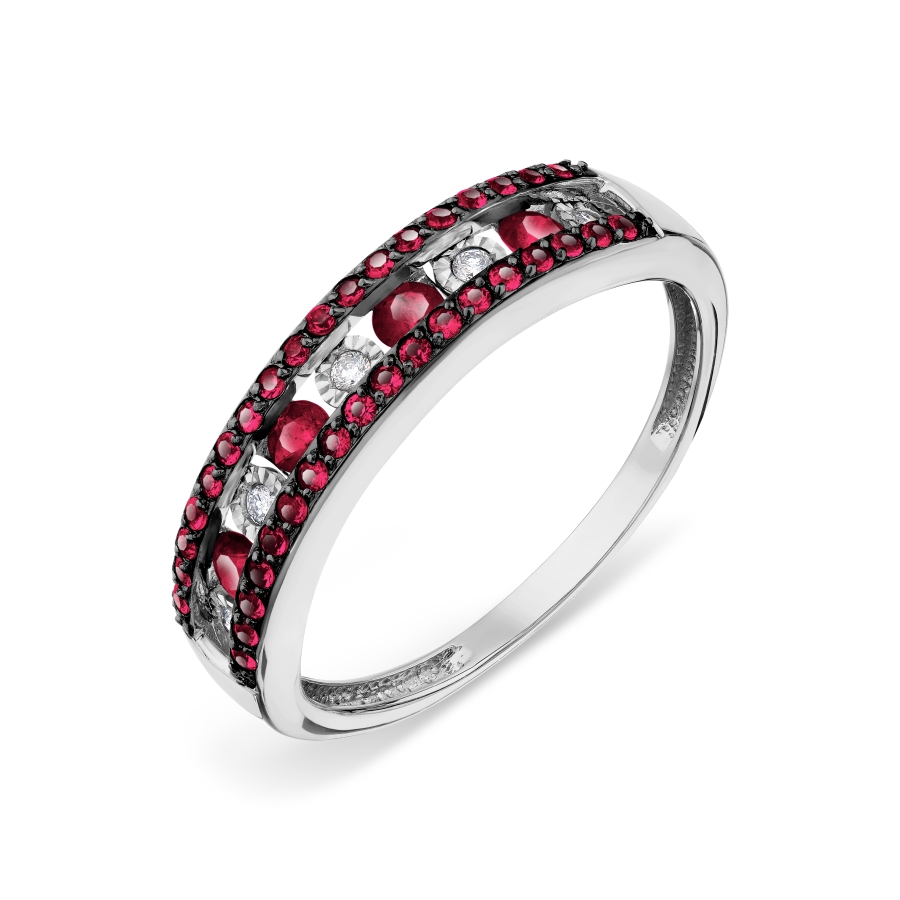 Кольцо с рубинами и бриллиантами (арт. Т30561А266)