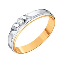 Кольцо обручальное с бриллиантом, 3.6 мм (Т131011119)