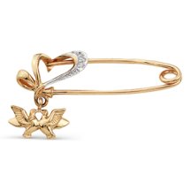 Брошь с фианитами арт.&nbsp;Т74209107 (Т74209107)