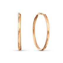 Серьги конго из красного золота, 15 мм арт.&nbsp;Т100621261 (Т100621261)