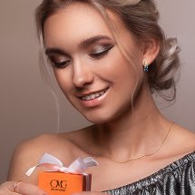 Серьги с топазами и фианитами (Т143025953-01)