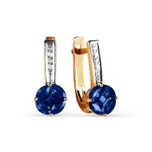 Серьги с сапфирами и бриллиантами (Т141026275)