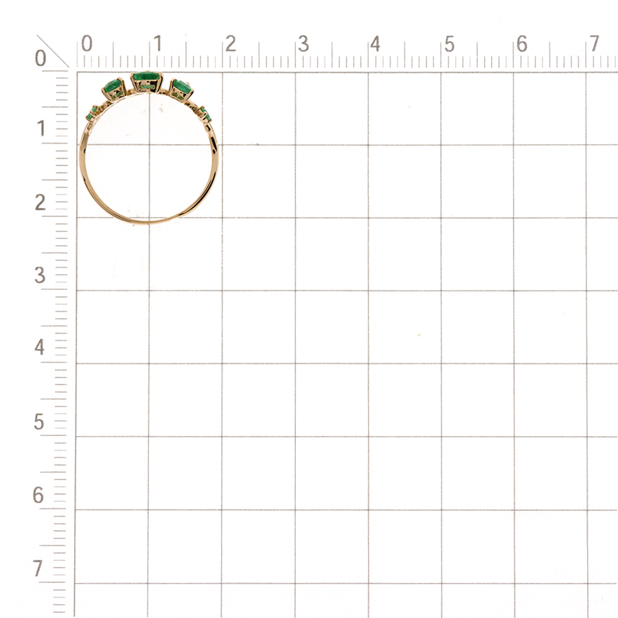 Кольцо с изумрудами и бриллиантами (арт. Т141017119)