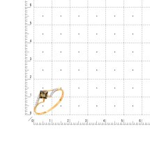 Кольцо с раухтопазом и фианитами (Т147018235)