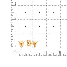 Серьга из красного золота арт.&nbsp;Т100028024 (Т100028024)