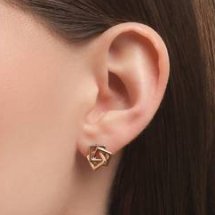 Серьги из разных цветов золота арт. Т130029100 (Т130029100)