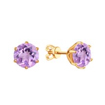 Серьги с аметистами арт. Т10102В506 (Т10102В506)