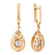 Серьги с фианитами арт. Т10262Б124 (Т10262Б124)