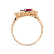 Кольцо с рубином и бриллиантами арт.&nbsp;Т14101А703 (Т14101А703)
