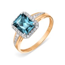 Кольцо с топазом и фианитами (Т14701А358-01)