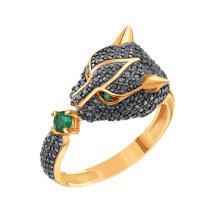 Кольцо с изумрудами и бриллиантами арт. Т14101Б221 (Т14101Б221)