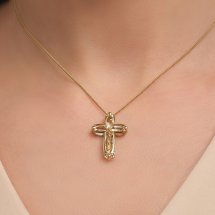 Крестик из желтого золота арт.&nbsp;Т93066773-1 (Т93066773-1)