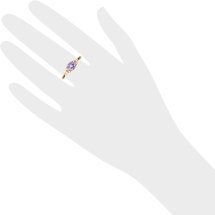 Кольцо с аметистом и фианитами арт.&nbsp;Т103015423 (Т103015423)