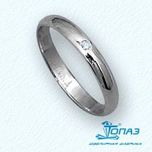Кольцо обручальное с бриллиантом, 3 мм (Т30101324)