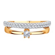 Кольцо с фианитами арт.&nbsp;Т14701Б400 (Т14701Б400)